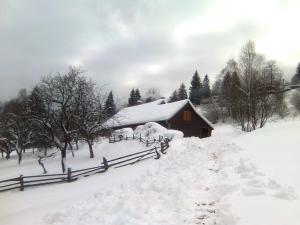 Chalupa Rajnochovice - Chalupa v zimě.